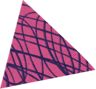 Scribbled Pink and Violet Triangle Paper Cut-out