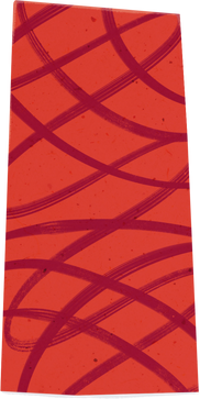 Scribbled Red Rectangular Paper Cut-out